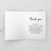 カスタム写真悔やみや弔慰死別記念葬式 サンキューカード (内部)