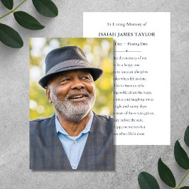 カスタム写真悔やみや弔慰葬儀記念カード 名刺