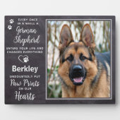 カスタム写真愛犬ドイツ羊飼いメモリアル フォトプラーク (正面)