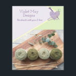 カスタム写真手作り糸クラフト事業 チラシ<br><div class="desc">チラフェミニンー – あなたの編み物、かぎ針、マクラメまたは他の糸クラフトのビジネスに最適。このデザインは、糸と編み物針のハート状のボールと、パステルグリーン、パープル、イエローのカラーパレットを備えている。このテンプレートは、会社の名前とタグライン（または当社のサンプルタグラインを使用することもできます）だけでなく、製品の写真、サービス、およ連絡び/ソーシャルメディア詳細を追加するように設定されている。使用しないセクションから文字を削除できる。このタイポグラフィは、スラブ素晴らしフォントと整然としたスクリプトレタリングを組み合わせる。私たちの店を参照して調整アイテム。</div>