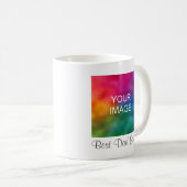 カスタム写真手書き最高のパパ文字 コーヒーマグカップ (正面右)