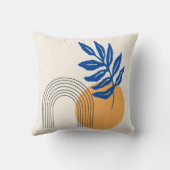カスタム写真抽象芸術モダンブルーイエロー クッション (裏面)