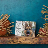 カスタム写真撮影ドイツ羊飼いメモリアル フォトプラーク (側面)