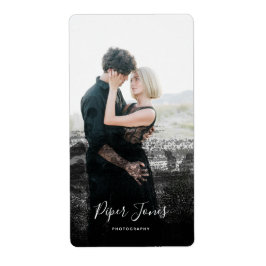 カスタム写真撮影ブラック抽象芸術写真家 ラベル