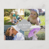 カスタム写真数々のコラージュ家名 ポストカード (正面)