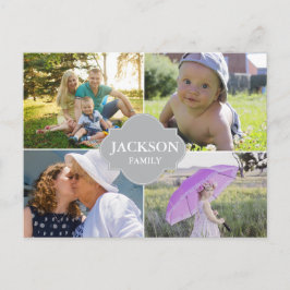 カスタム写真数々のコラージュ家名 ポストカード