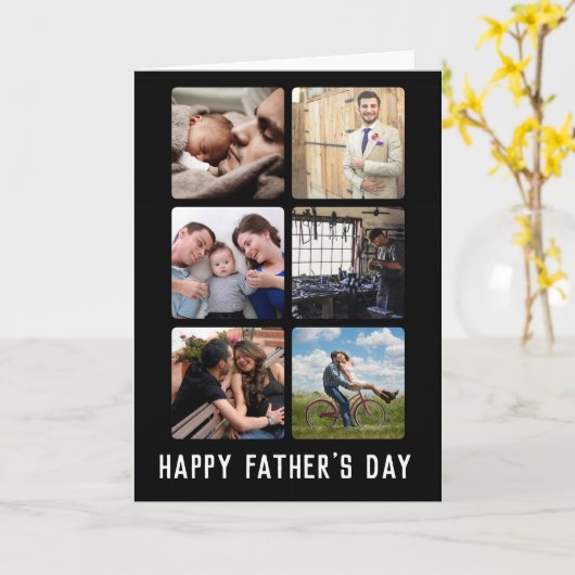 カスタム写真数々のコラージュ父の日 カード (黄色い花)