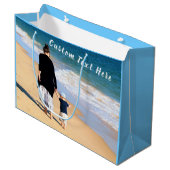 カスタム写真文字あなたの家族の写真MOM ラージペーパーバッグ (正面アングル)