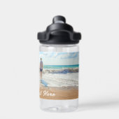 カスタム写真文字ウォーターボトルパーソナライズされた ウォーターボトル (背面)