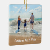 カスタム写真文字オーナメントご家族の写真 セラミックオーナメント (右)