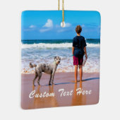カスタム写真文字クリスマスオーナメント セラミックオーナメント (右)