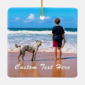 カスタム写真文字クリスマスオーナメント セラミックオーナメント (裏面)