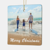カスタム写真文字クリスマスオーナメント セラミックオーナメント (左)
