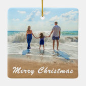 カスタム写真文字クリスマスオーナメント セラミックオーナメント (裏面)