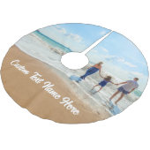 カスタム写真文字クリスマスツリースカート ブラッシュドポリエステルツリースカート (アングル)