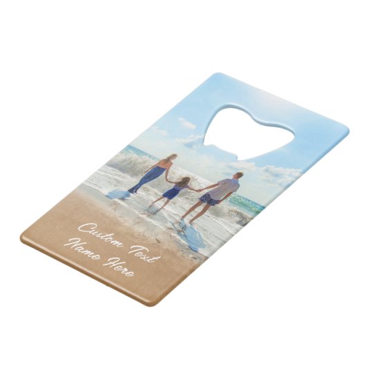 カスタム写真文字クレジットカードボトルオープナー クレジットカード栓抜き (裏面アングル)