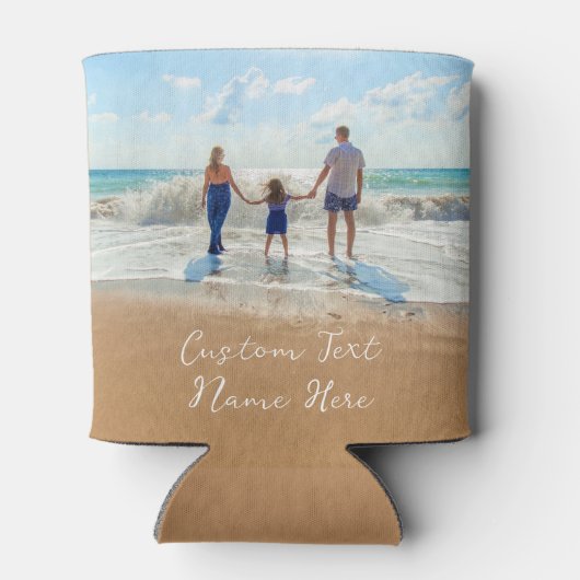 カスタム写真文字クーラーボックスご家族の写真 缶クーラー (裏面)