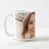 カスタム写真文字デザイン自分の コーヒーマグカップ (左)