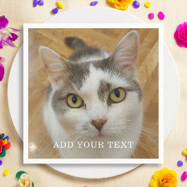 カスタム写真文字パーソナライズされた紙 スタンダードカクテルナプキン