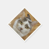 カスタム写真文字パーソナライズされた紙 スタンダードカクテルナプキン (角)