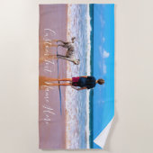 カスタム写真文字ビーチデザイン ビーチタオル (正面)