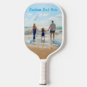 カスタム写真文字ピックボールあなたの写真パドル ピックルボールラケット (裏面)