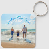 カスタム写真文字ファミリーギフトキーチェーンあなたの写真 キーホルダー (裏面)