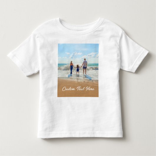 カスタム写真文字ベビーTシャツあなたの家族の写真 トドラーTシャツ (正面)
