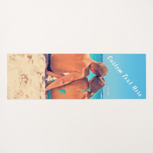 カスタム写真文字ヨガマットあなたの写真お気に入りの ヨガマット (裏面(横))