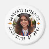 カスタム写真文字卒業おめでとうグラード マグネット (正面)