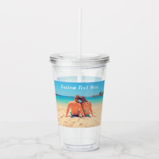 カスタム写真文字名アクリルタンブラーあなたの写真 アクリルタンブラー (正面)