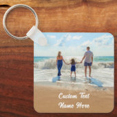 カスタム写真文字名Keychainあなたの家族の写真 キーホルダー (正面)