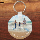 カスタム写真文字名Keychainあなたの家族の写真 キーホルダー (正面)
