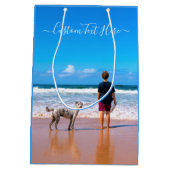 カスタム写真文字抱き枕あなたのペットの写真 ミディアムペーパーバッグ (裏面)