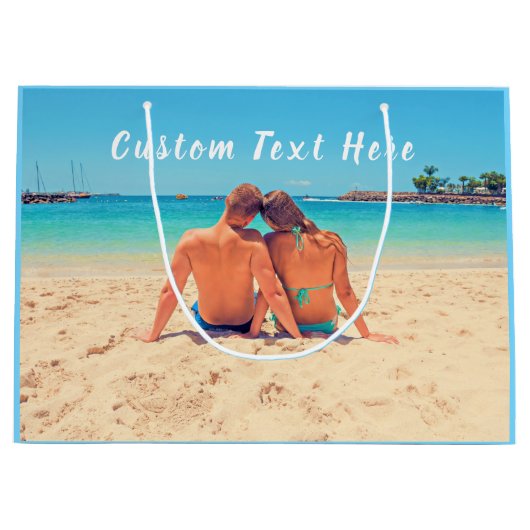 カスタム写真文字抱き枕Your Favotite Photos ラージペーパーバッグ (正面)