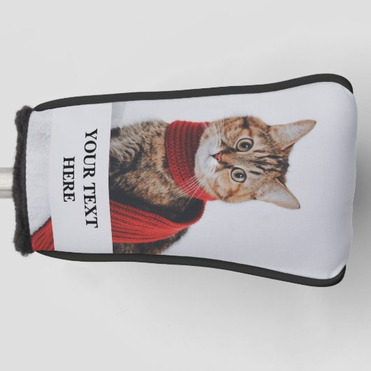 カスタム写真文字独自のゴールを作成パーソナライズされたする ゴルフヘッドカバー (正面)