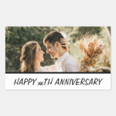 カスタム写真文字誕生日記念品 長方形シール (正面)