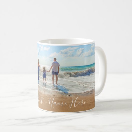 カスタム写真文字Mug家族のお気に入りの写真 コーヒーマグカップ (正面右)