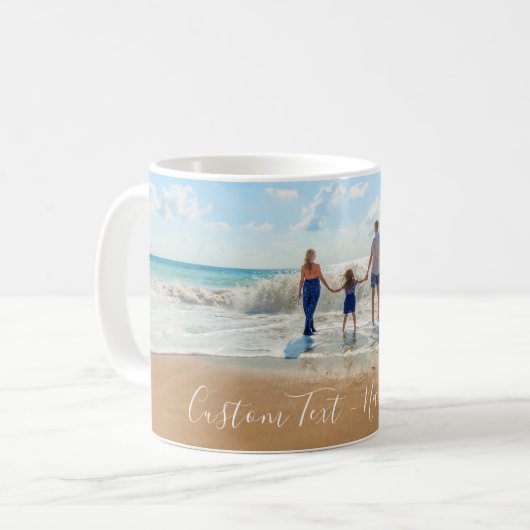 カスタム写真文字Mug家族のお気に入りの写真 コーヒーマグカップ (正面左)