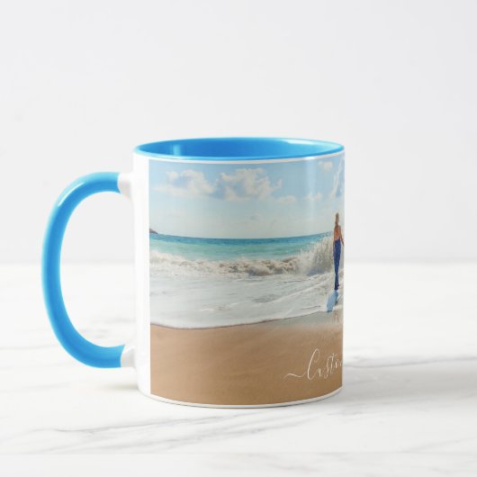 カスタム写真文字Mug家族のお気に入りの写真 マグカップ (左)