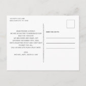 カスタム写真新ペットの子犬 案内ポストカード (裏面)