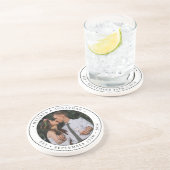 カスタム写真新婚カップル名Est Date 結婚's コースター (側面)