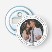 カスタム写真新婚カップル名Est Date 結婚's 栓抜き (正面)