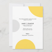 カスタム写真新年の新春イエローベビー 案内状 (裏面)