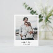 カスタム写真日付の保存招待状はがき 案内ポストカード (スタンド正面)