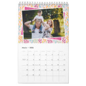 カスタム写真明るい色2025ファミリー カレンダー (3月 2026)