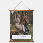 カスタム写真書道結婚記念日 吊り下げ型タペストリー (正面)