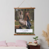 カスタム写真書道結婚記念日 吊り下げ型タペストリー (寝室)