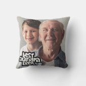 カスタム写真最高のおじいちゃん日ギフト クッション (裏面)