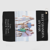 カスタム写真最高のおじいちゃん ゴルフタオル (横)